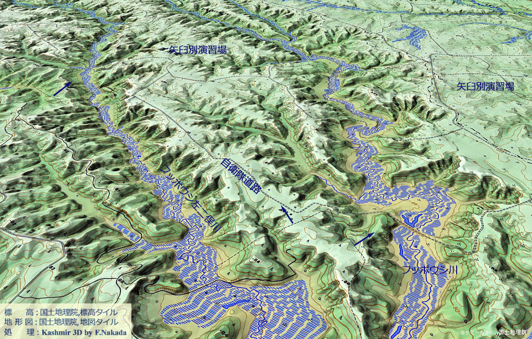 陸上自衛隊 北海道 矢臼別演習場 地図 ラミネート加工