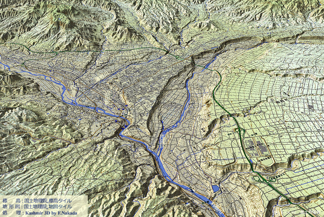 日本の地形千景 群馬県 沼田市付近