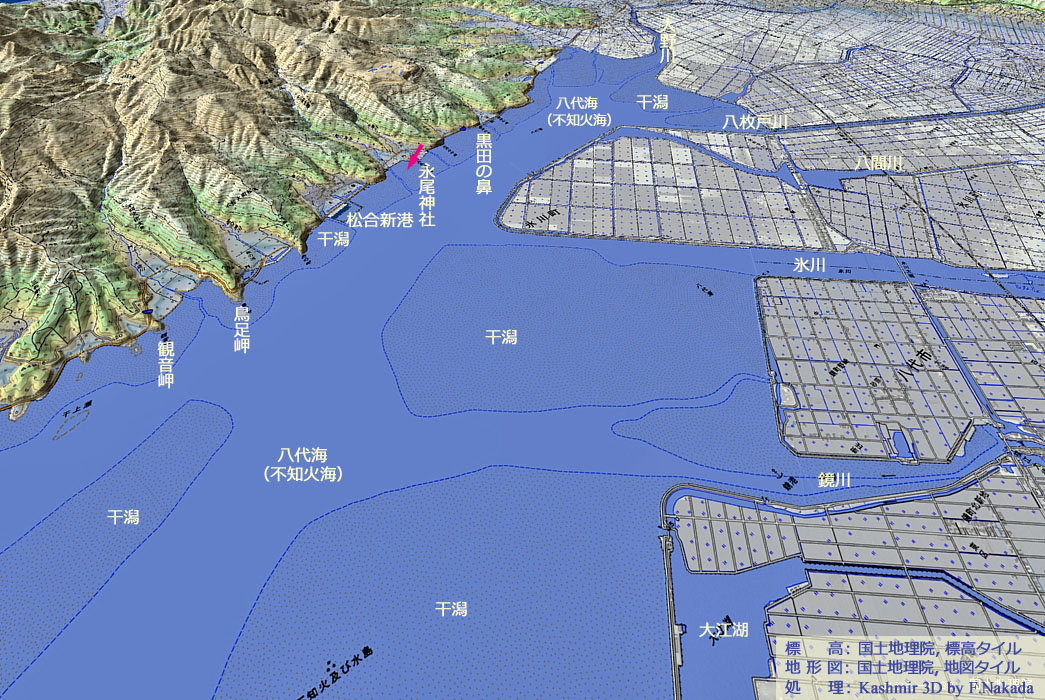 日本の地形千景 熊本県 不知火海 八代海の最奥部