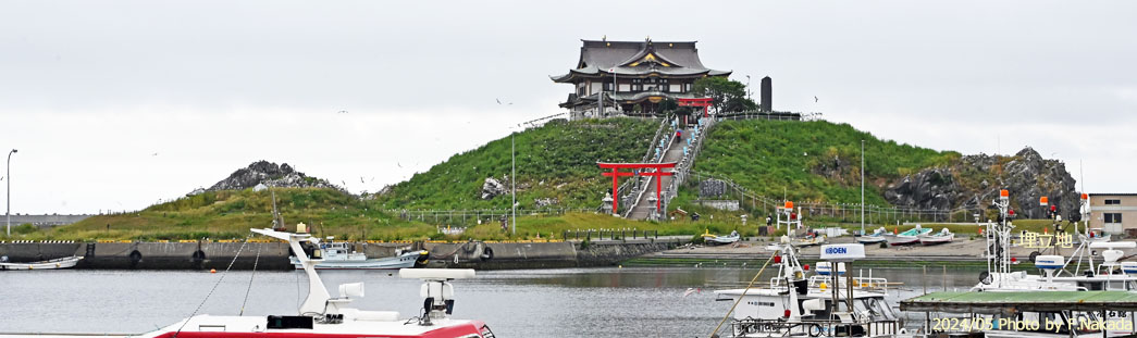 日本の地形千景 青森県：ウミネコの繁殖地，蕪島（人工陸繋島）