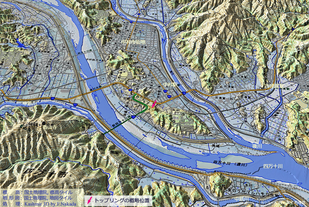日本の地質案内 高知県：四万十層群のトップリング［地質情報ポータル